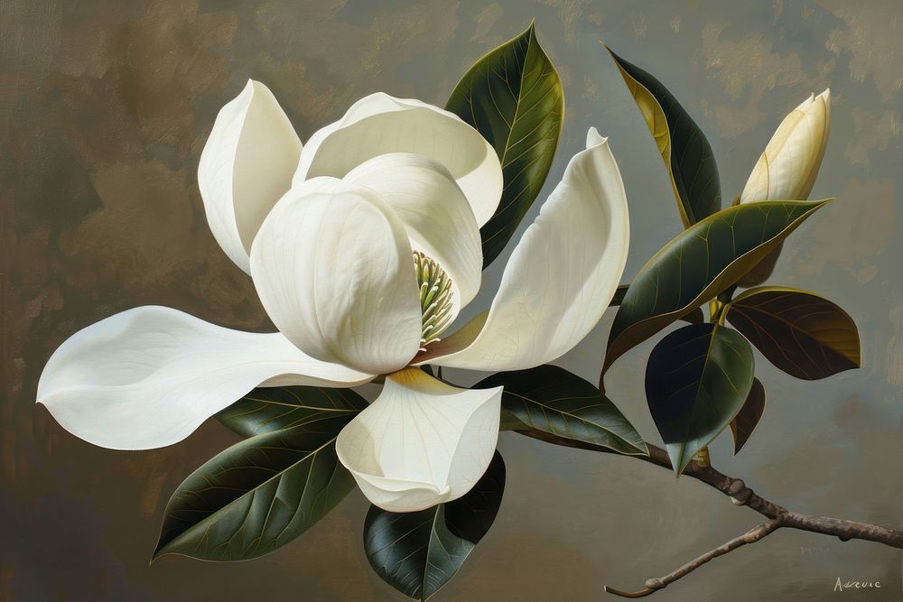Magnolia blossom araceae flower.