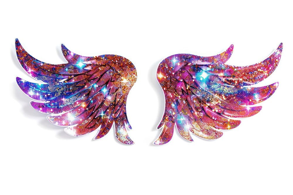 Glitter monster wing sticker accessories accessory gemstone.