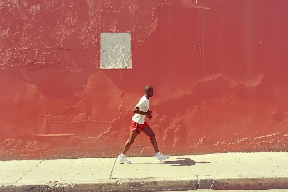 Black man running pedestrian clothing | Free Photo - rawpixel