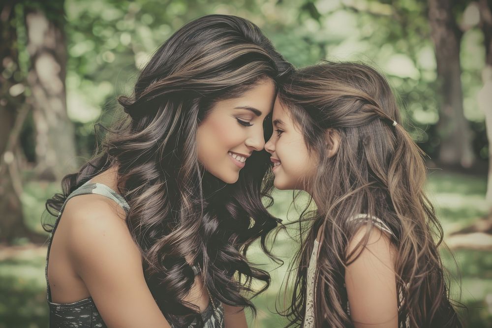 Happy mother and daughter photography portrait romantic.