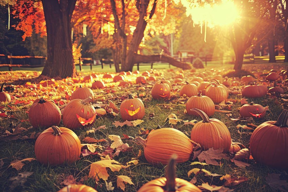 Pumpkin farm outdoors festival autumn.