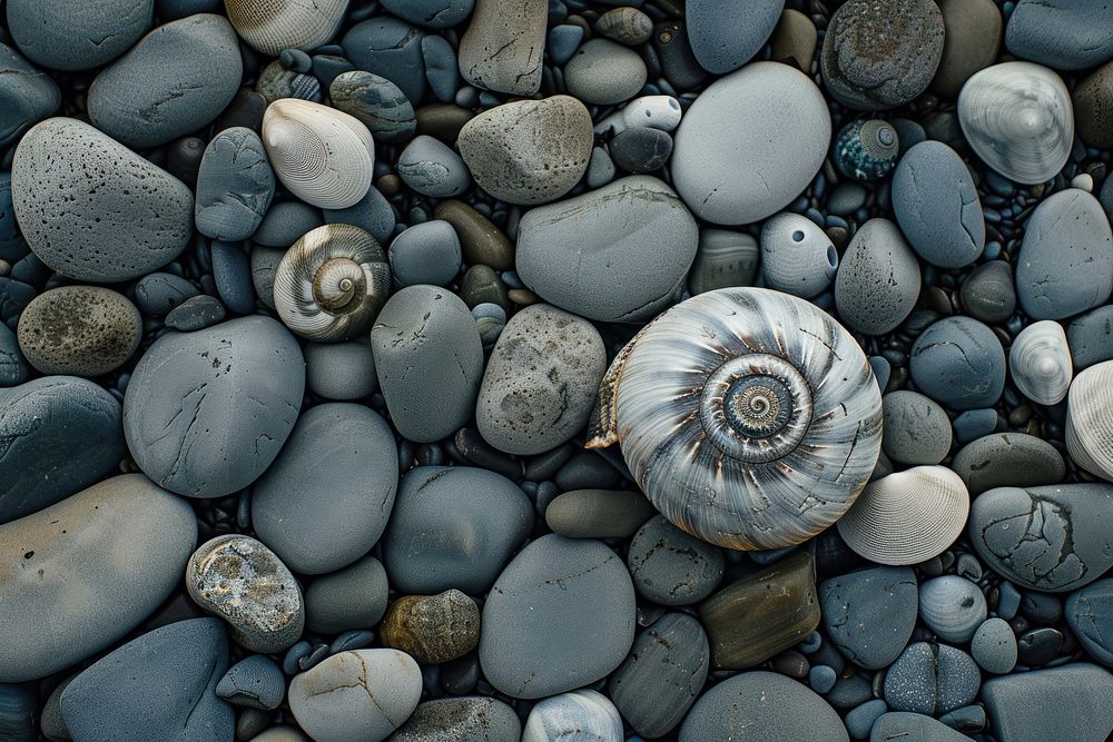 Seashell invertebrate pebble animal.