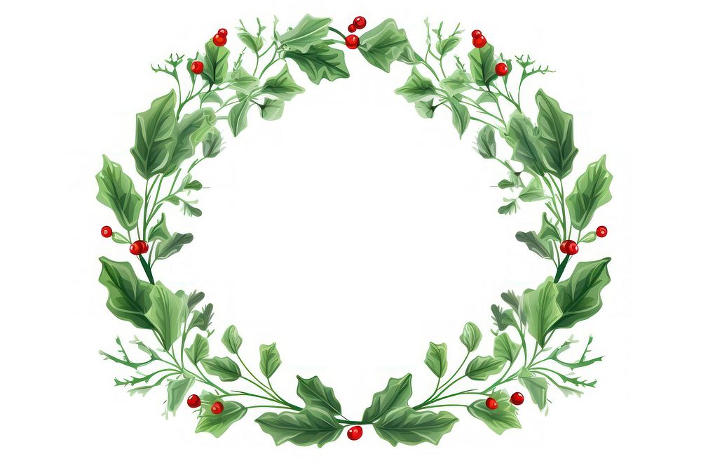 Mistletoe wreath pattern plant.