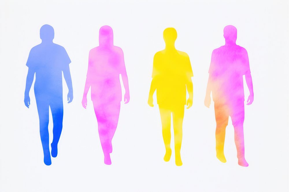 Diverse people silhouette person adult.
