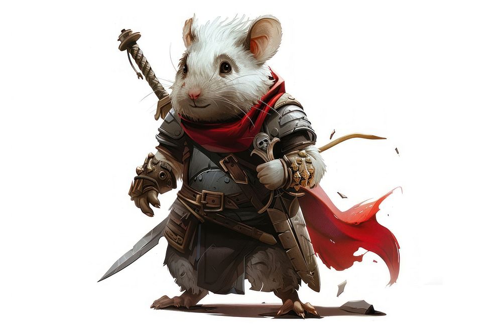 Hamster warrior samurai person human.
