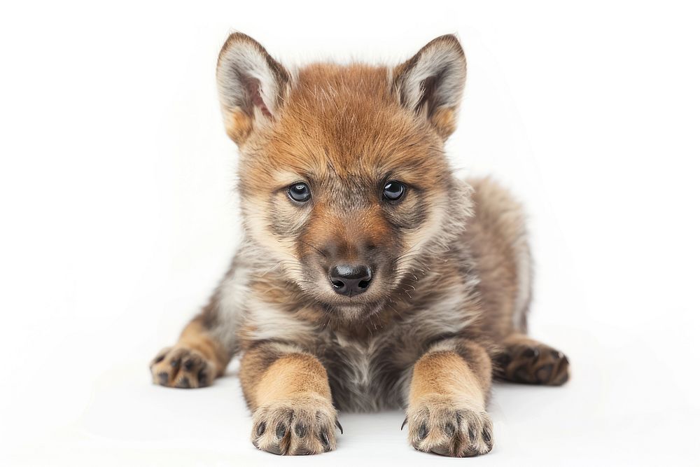 Wolf cub wildlife animal canine.