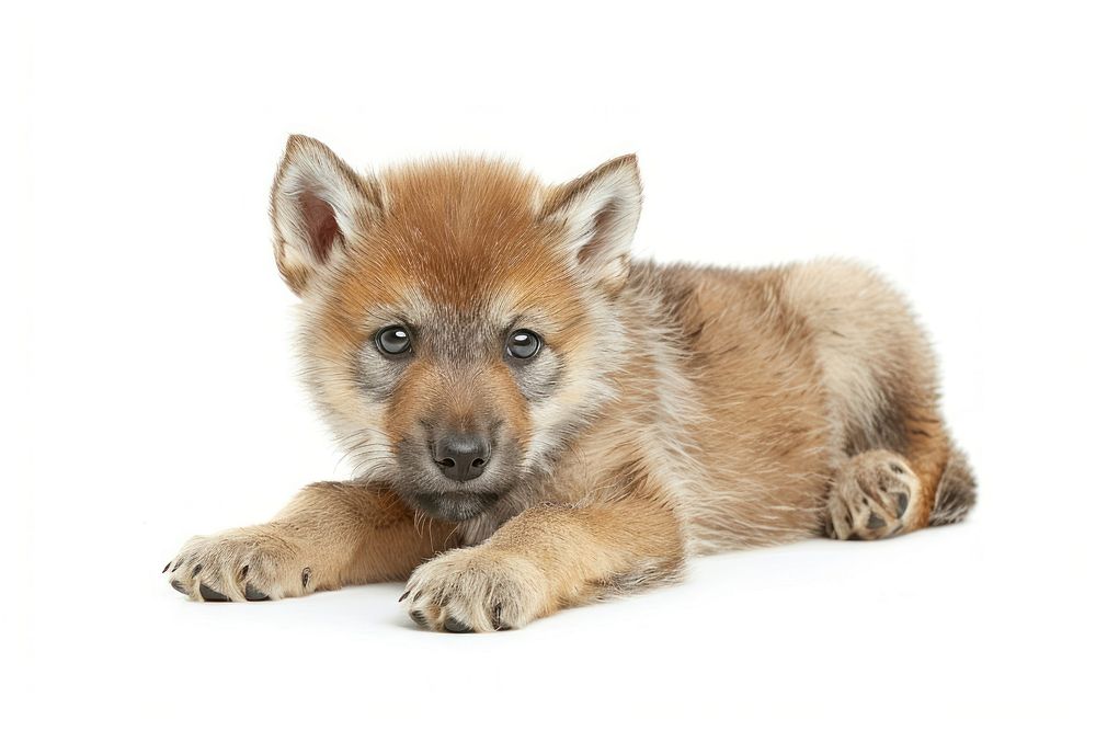 Wolf cub wildlife animal canine.
