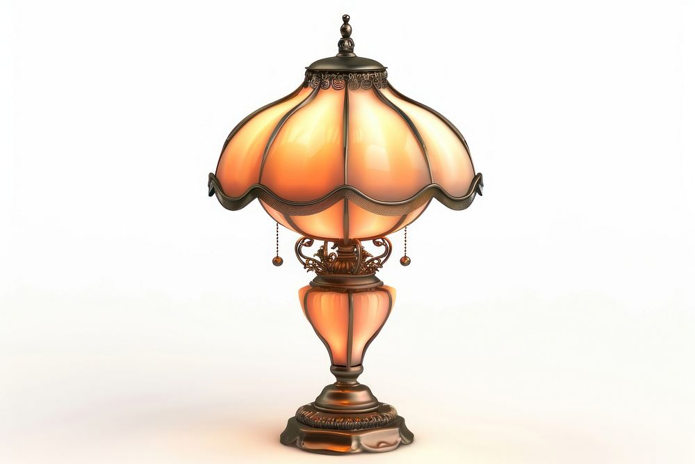 Vintage lamp chandelier lampshade table lamp.