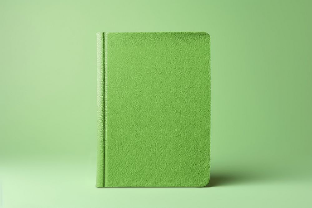 Green book cover mockup psd