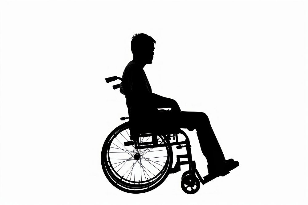 Disabled man wheelchair transportation furniture.