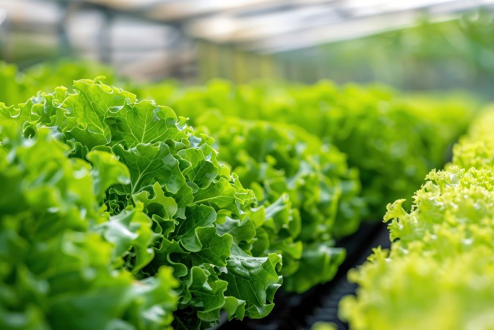 Smart farm vegetable outdoors lettuce.