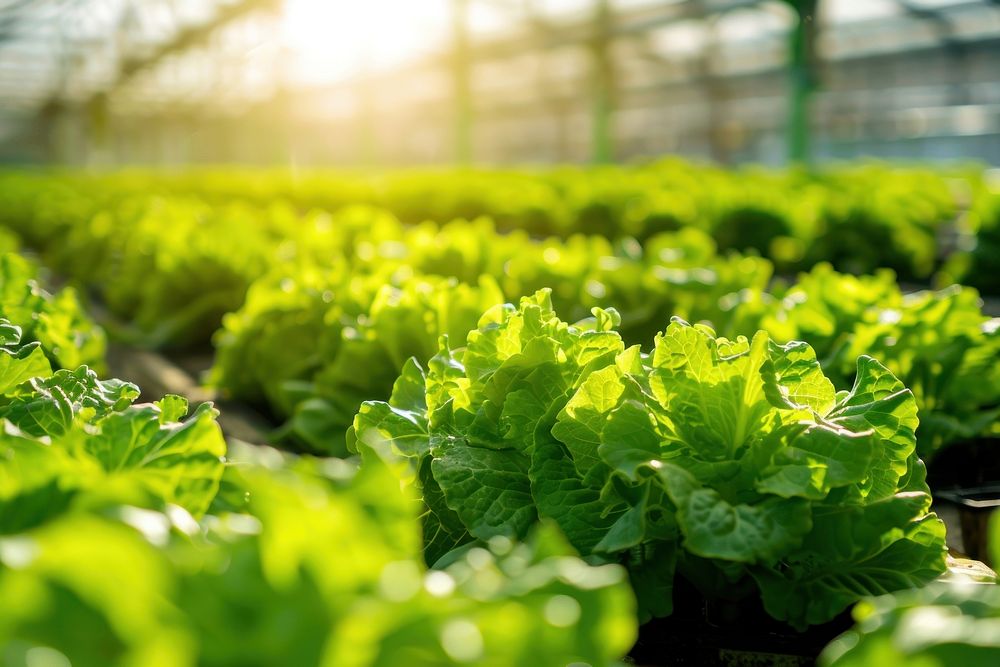 Smart farm vegetable gardening outdoors.