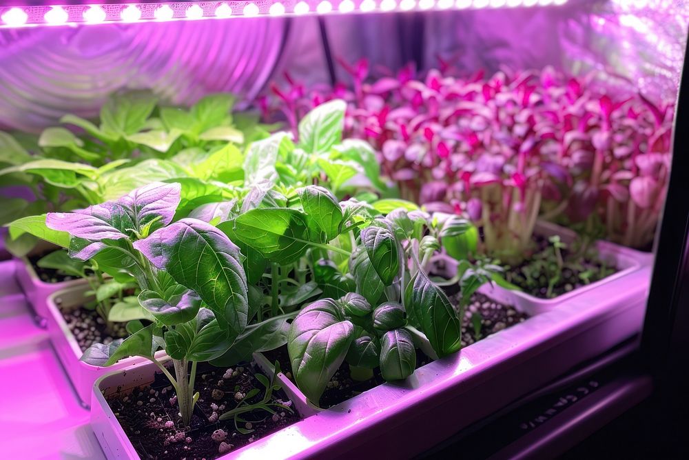 A smart indoor farm windowsill vegetable produce.