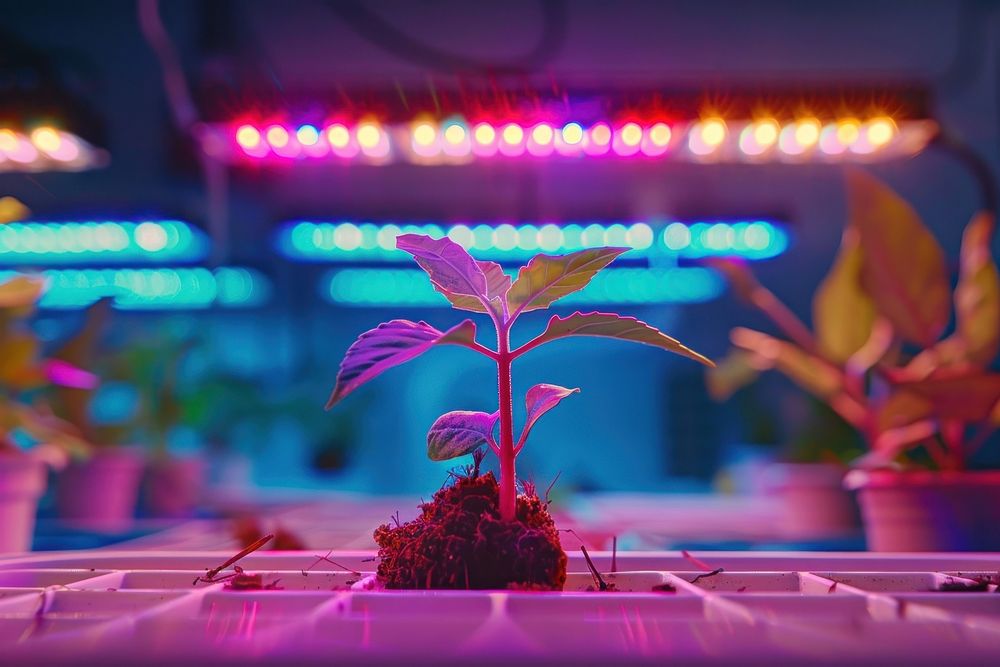 A smart indoor farm plant light performer.