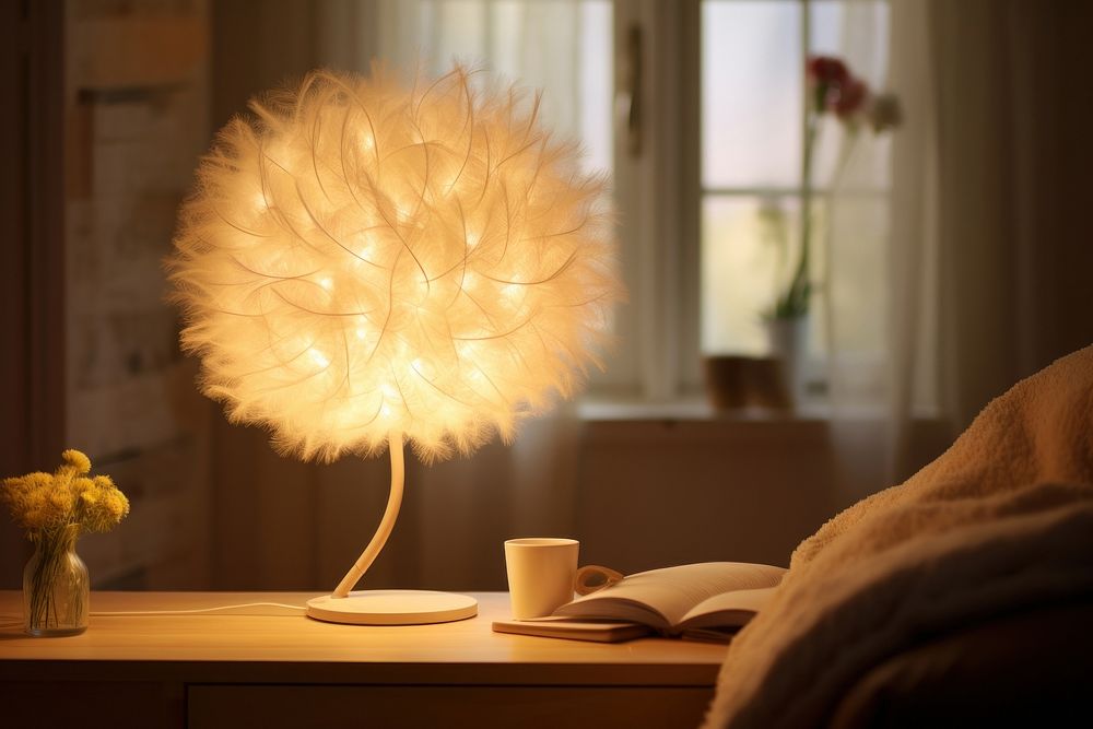 Lamp inspired by a dandelion blossom flower person.