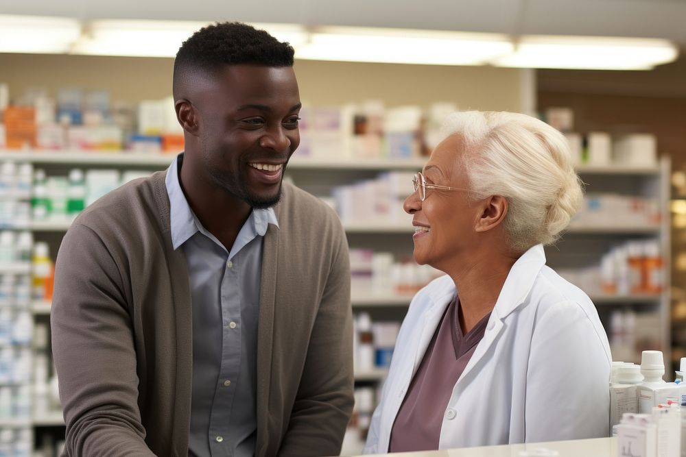 Black male pharmacist woman accessories accessory.