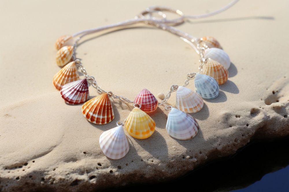 Seashell necklace accessory invertebrate accessories.