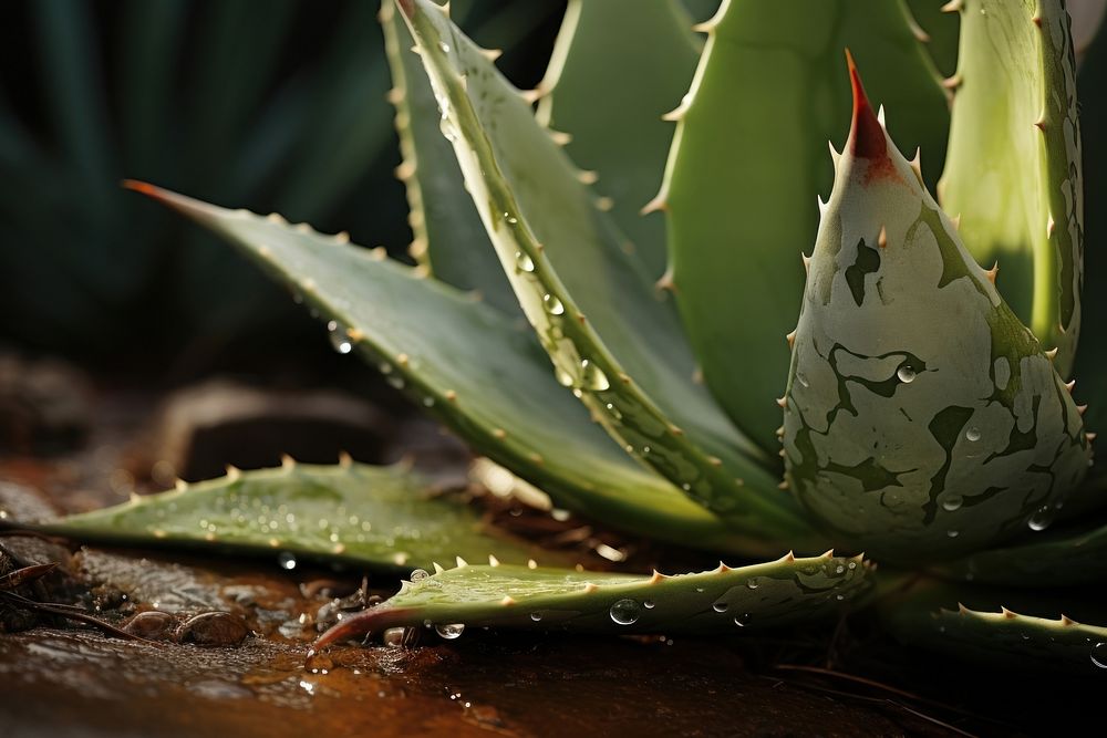 Succulent with signs of wear and tear plant aloe.
