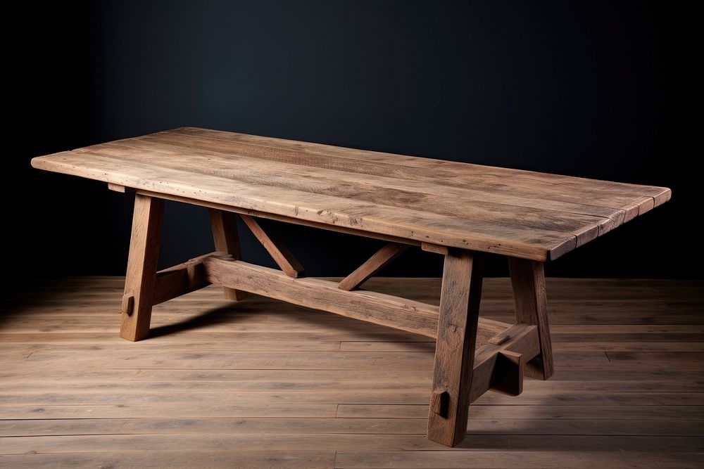 Rustic dining table wood furniture hardwood.