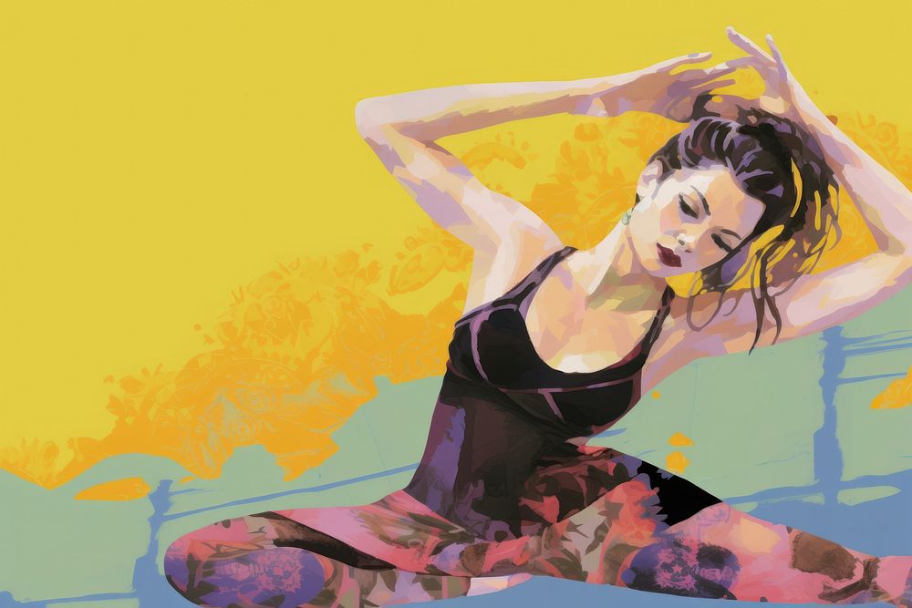 Yoga recreation painting exercise.