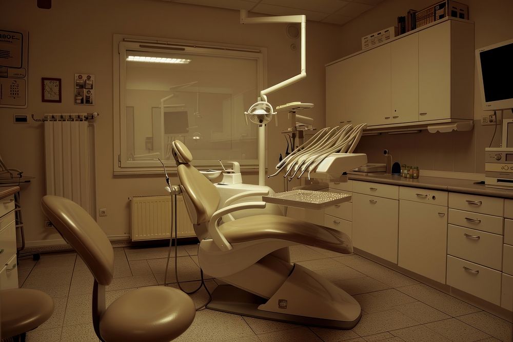 Photography of dental clinic architecture electronics furniture.