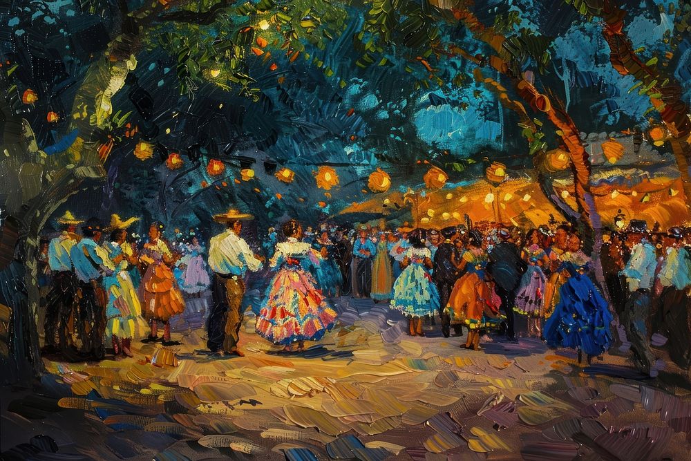 Hispanic festival painting recreation wedding.