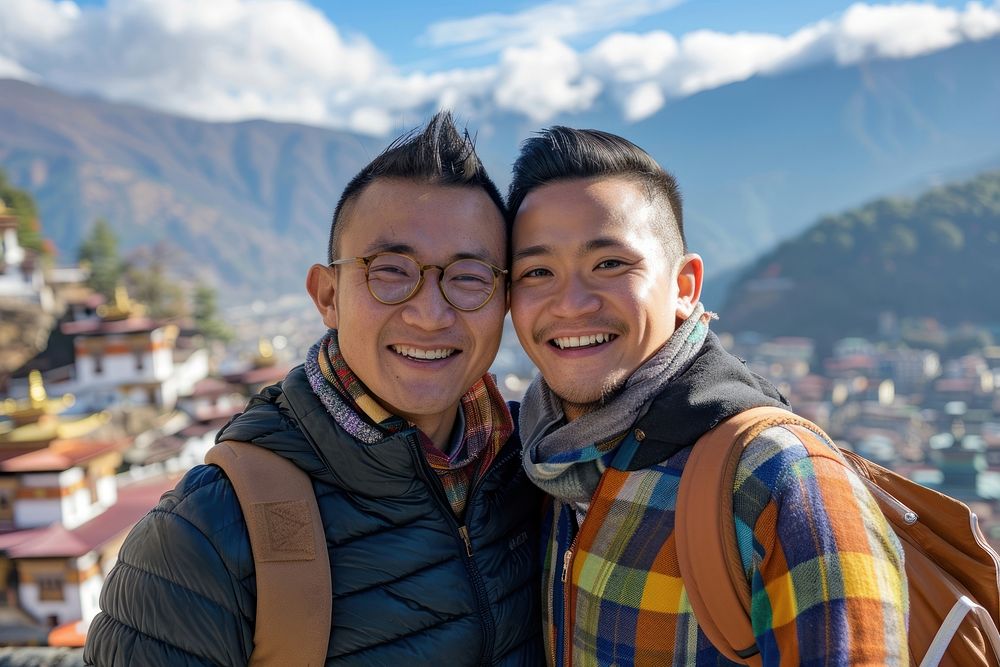 Bhutanese couple gay g together photo photography accessories.