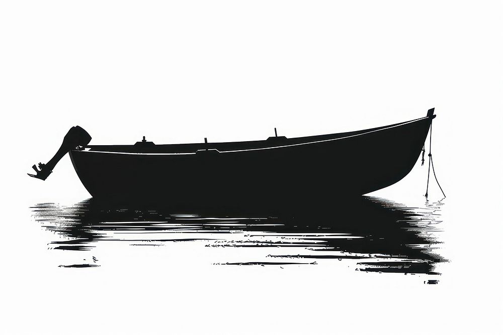 Boat silhouette transportation recreation.