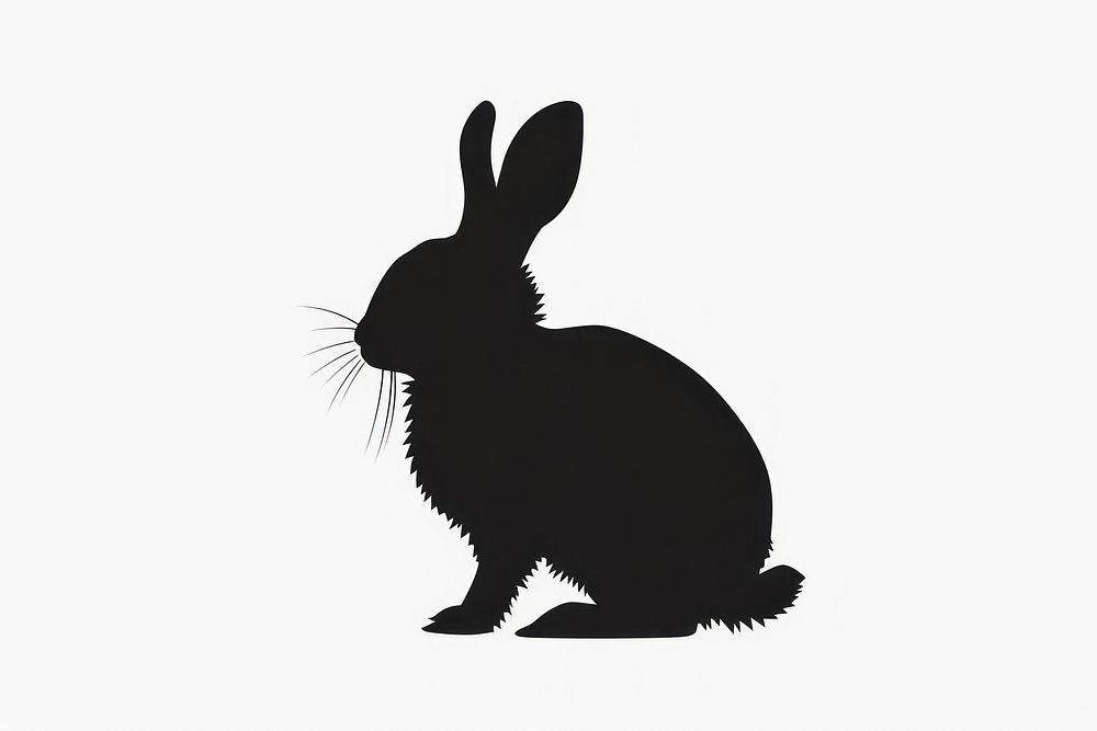 Bunny silhouette animal mammal.