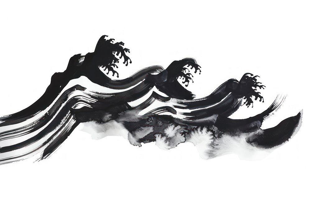 Sea Japanese minimal art invertebrate illustrated.