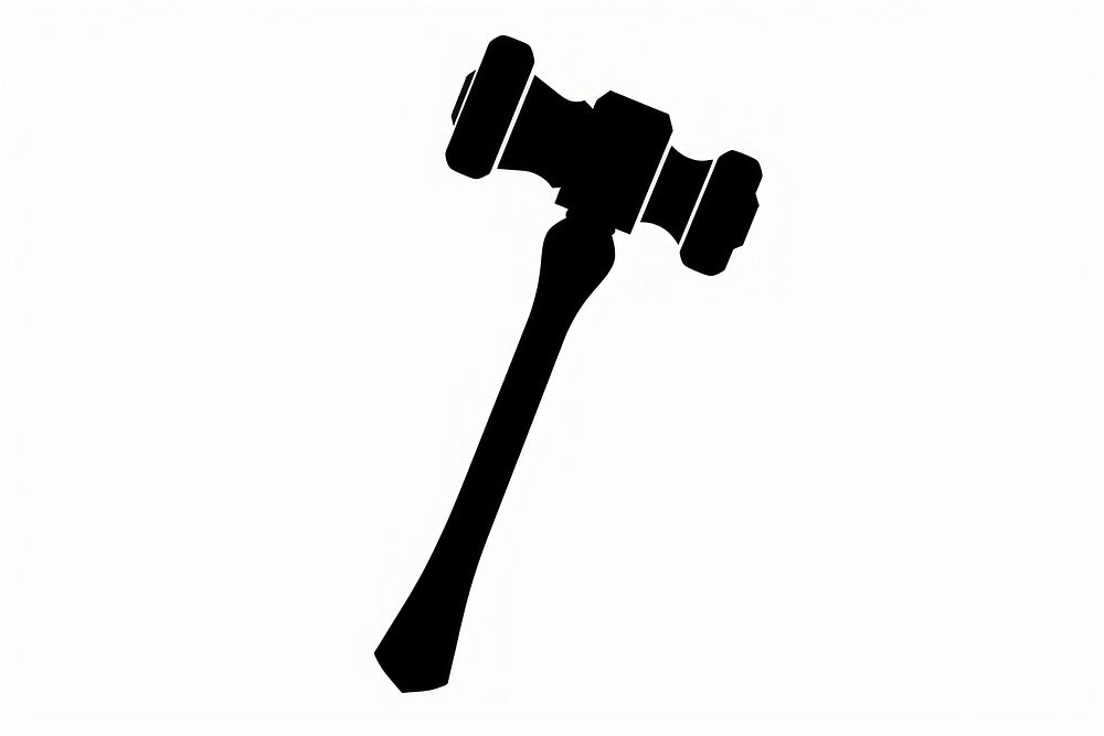 Law hammer icon weaponry device mallet.