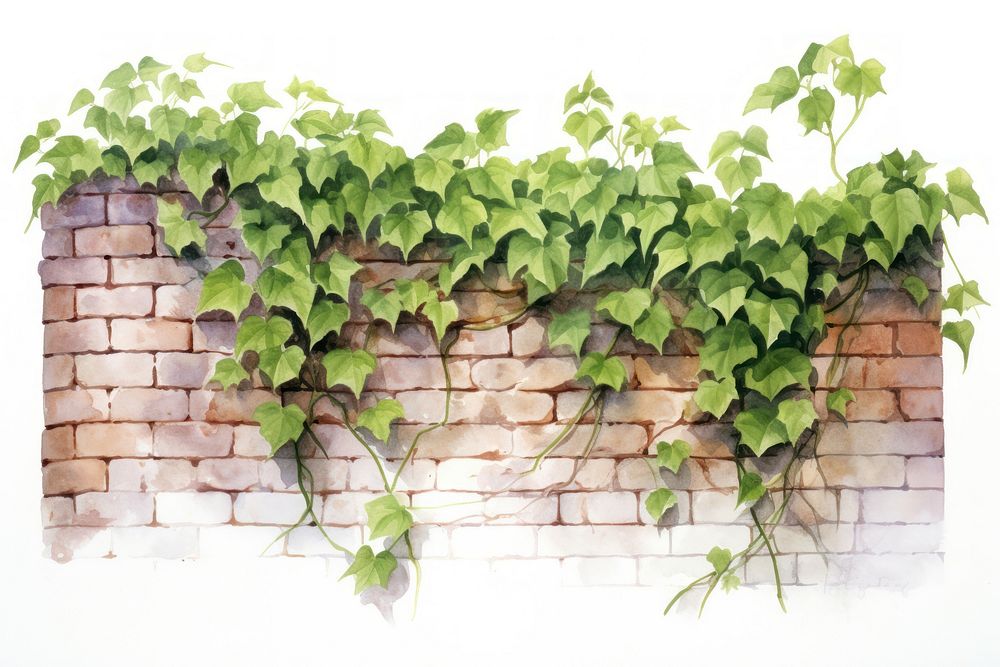 Brick vine wall architecture.