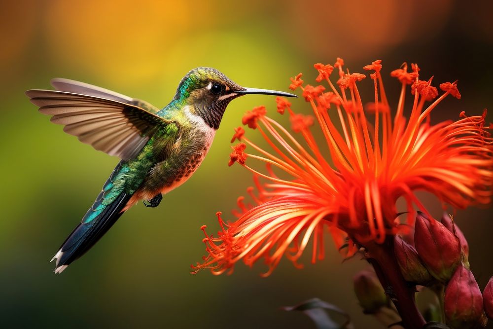 Hummingbird produce animal fruit.