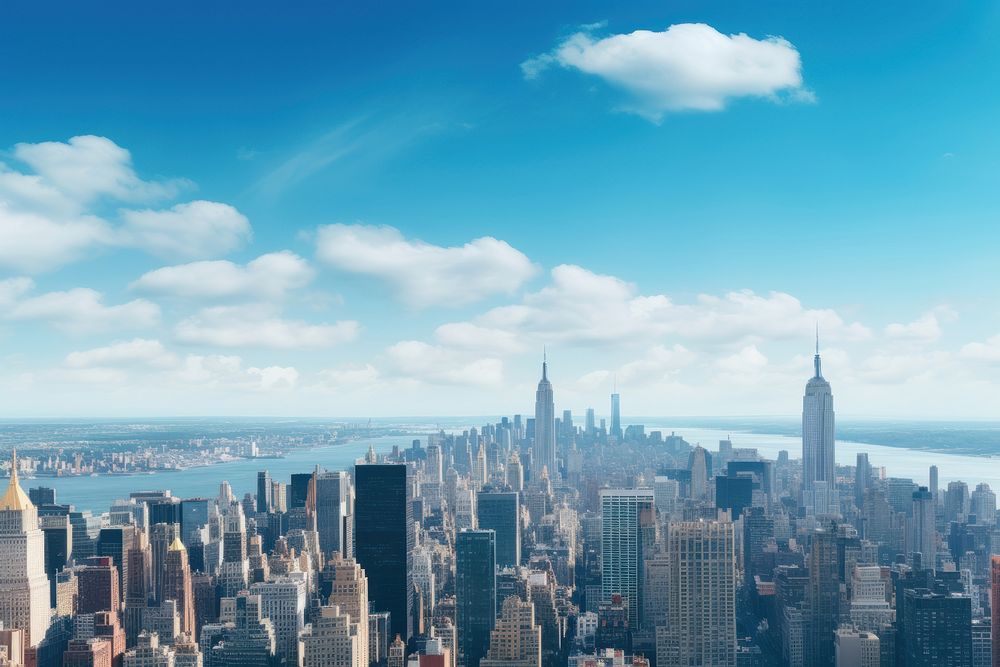 New york city landscape architecture cityscape.