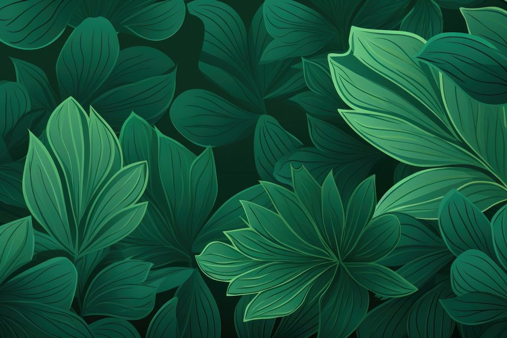 Luxury Nature green background pattern plant art.