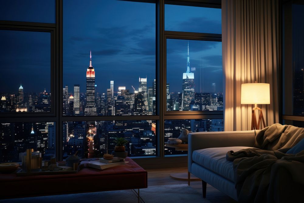 New york Apartment human city lamp.