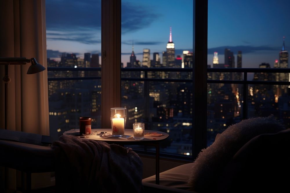 New york Apartment human city lamp.