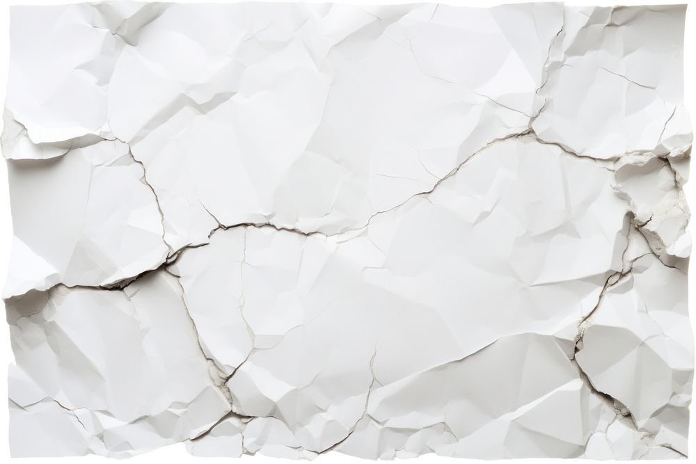 White marble ripped paper rock.