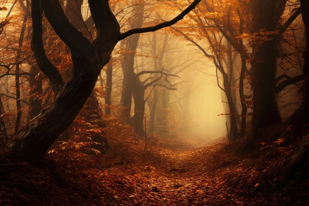 Wood Of Autumn autumn vegetation landscape.