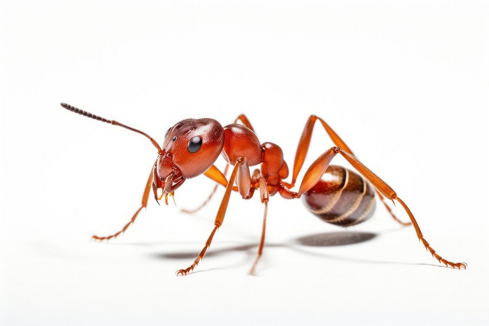 Red ant insect invertebrate animal.
