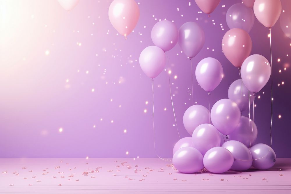 Pink purple birthday background balloon graphics people.