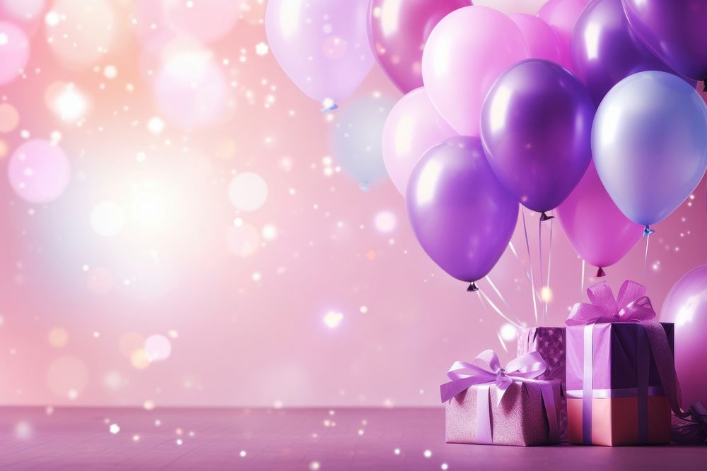 Pink purple birthday background balloon people person.
