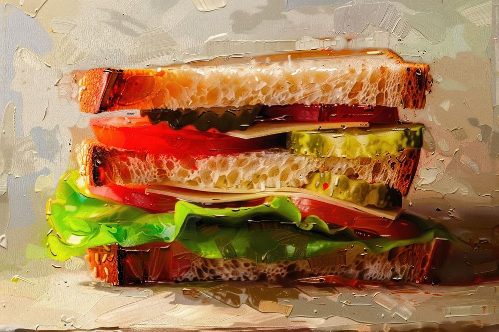 Close up on pale sandwich food food presentation.