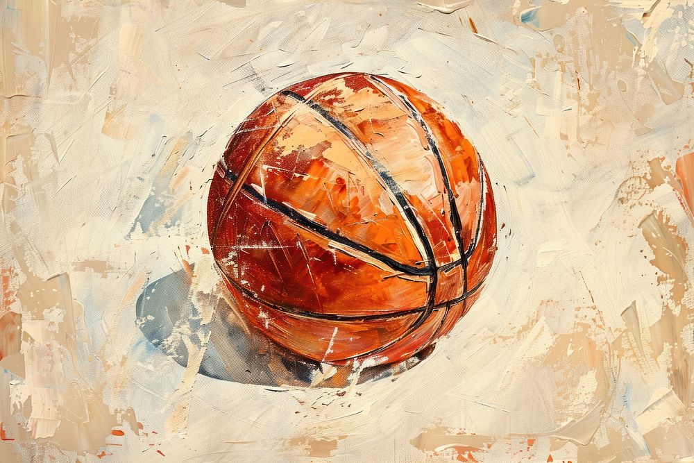 Close up on pale basketball painting sphere helmet.