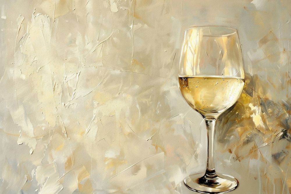 Close up on pale champagne painting beverage alcohol.