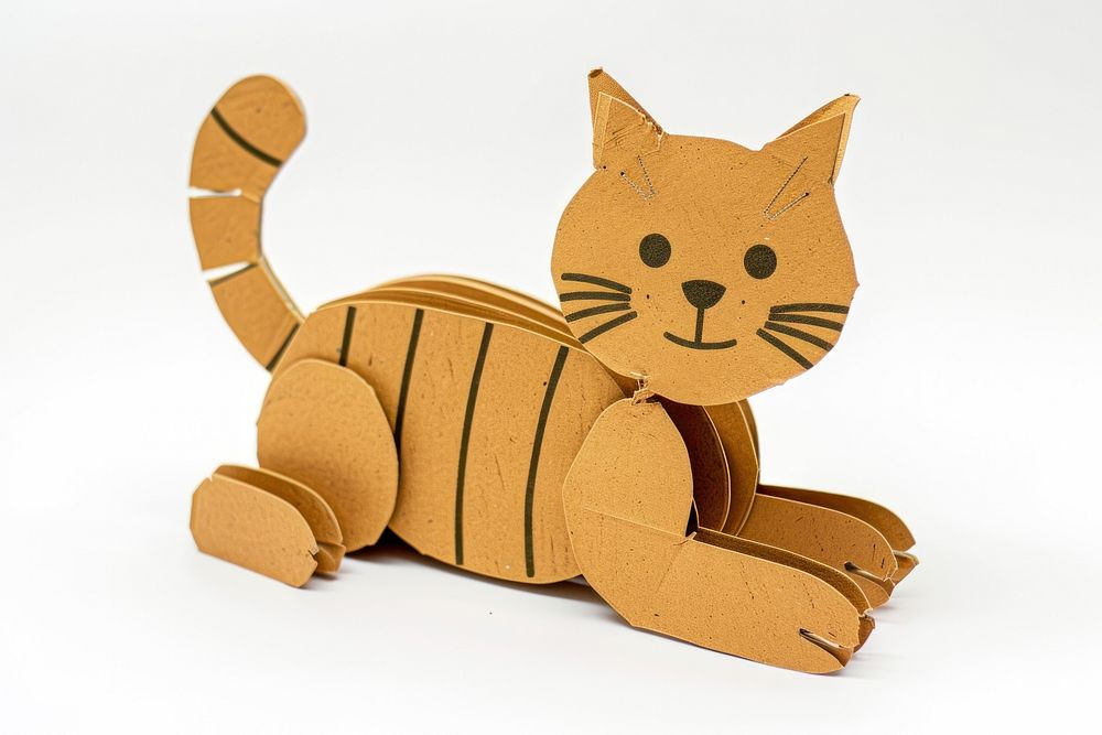 Cat cardboard paper cat.
