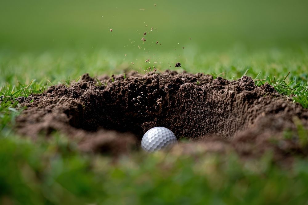 Golf ball hole outdoors dynamite.