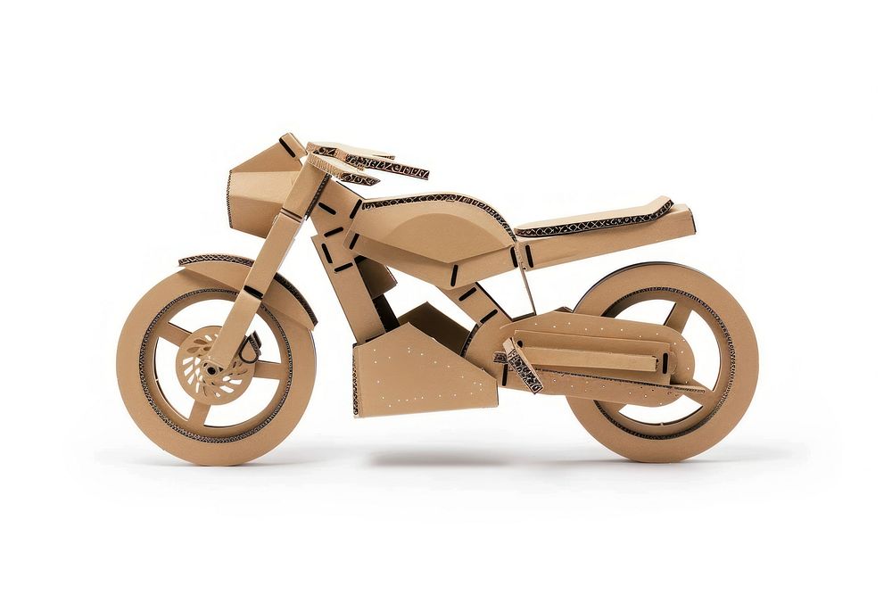 Motorcycle motorcycle cardboard transportation.