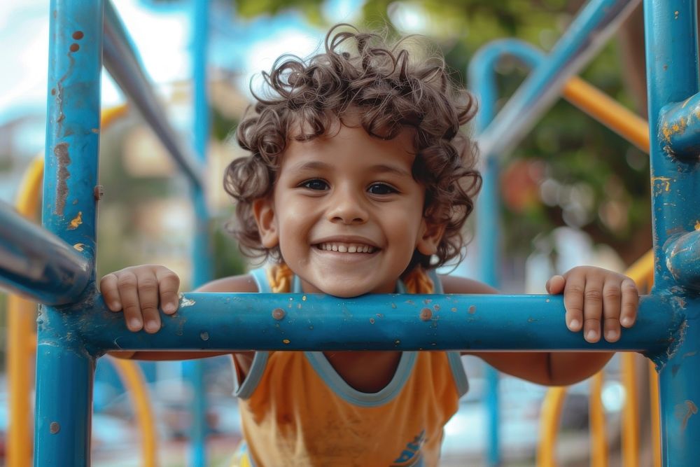 Brazilian little kid boy playground outdoors person.