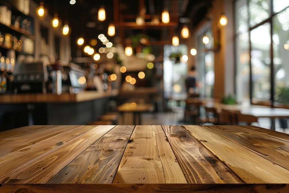 Ash wood table restaurant furniture tabletop.